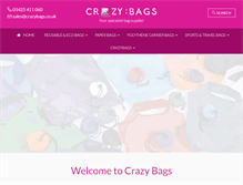 Tablet Screenshot of crazybags.co.uk